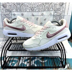 Nike Air Max SC SE Cream Rose Gold Running Shoes DV6842‑100 Women's US 7.5 EUC
